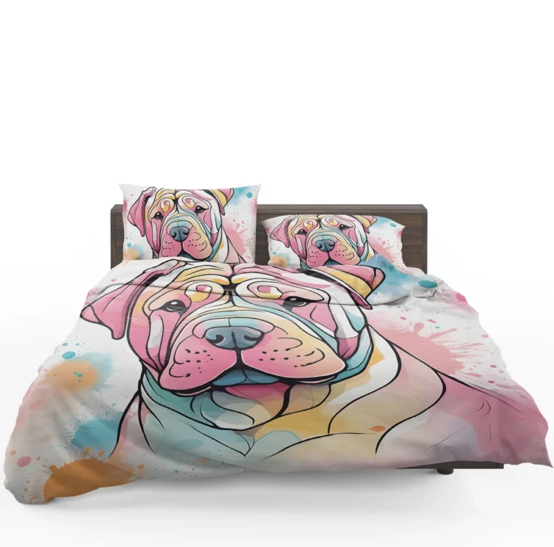 Chinese Shar-Pei Joy Teen Birthday Surprise Bedding Set 1