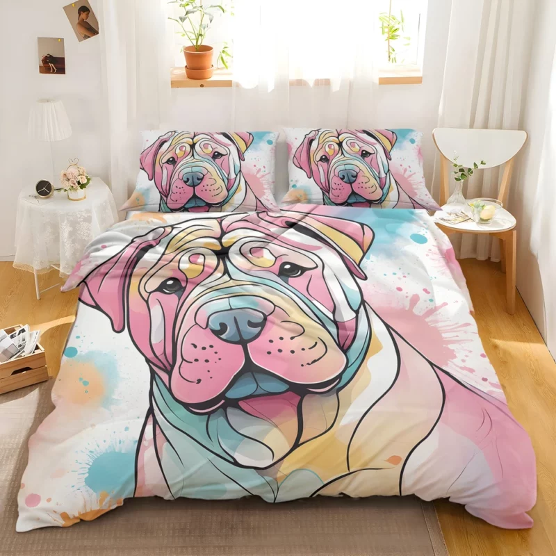 Chinese Shar-Pei Joy Teen Birthday Surprise Bedding Set 2