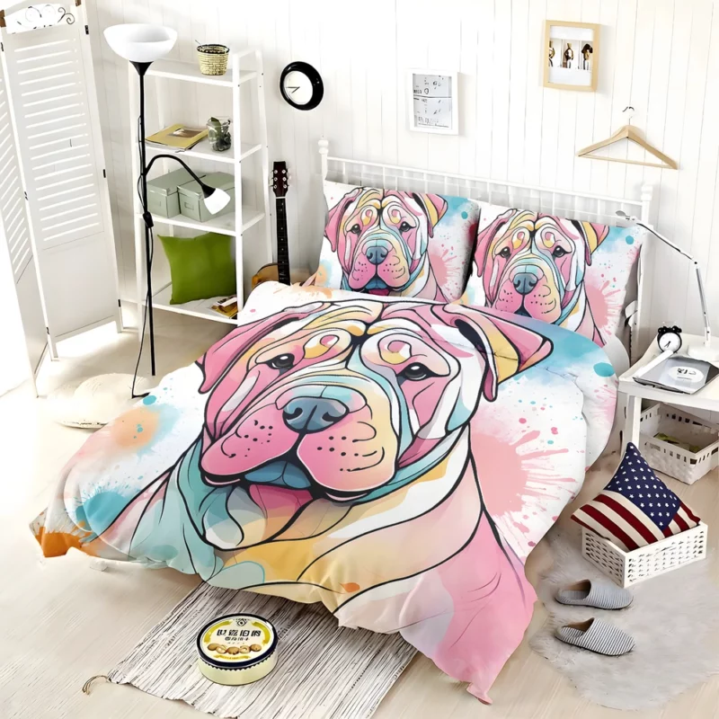 Chinese Shar-Pei Joy Teen Birthday Surprise Bedding Set