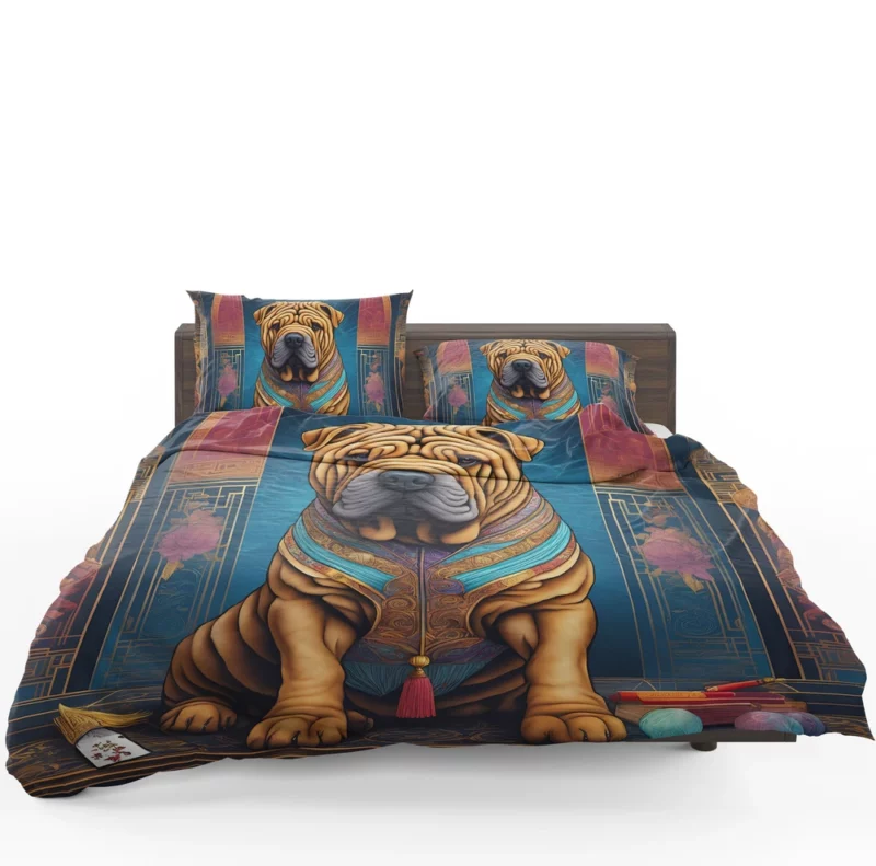 Chinese Shar-Pei Teen Connection Birthday Bond Bedding Set 1