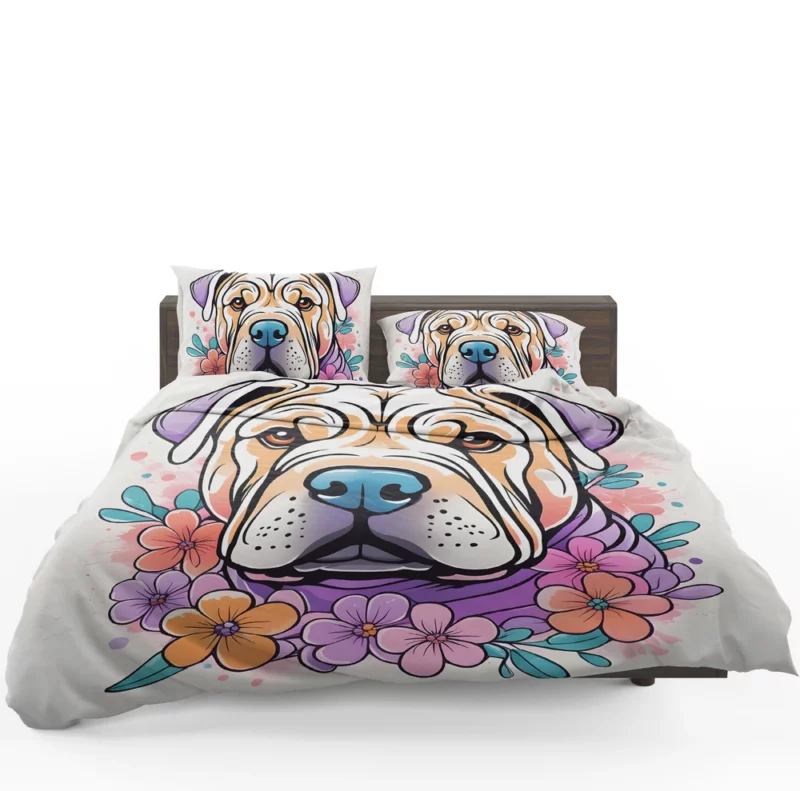 Chinese Shar-Pei Teen Spirit Lively Companion Bedding Set 1