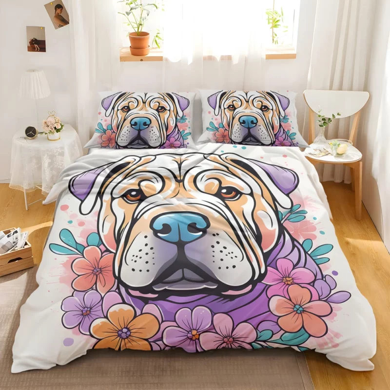 Chinese Shar-Pei Teen Spirit Lively Companion Bedding Set 2