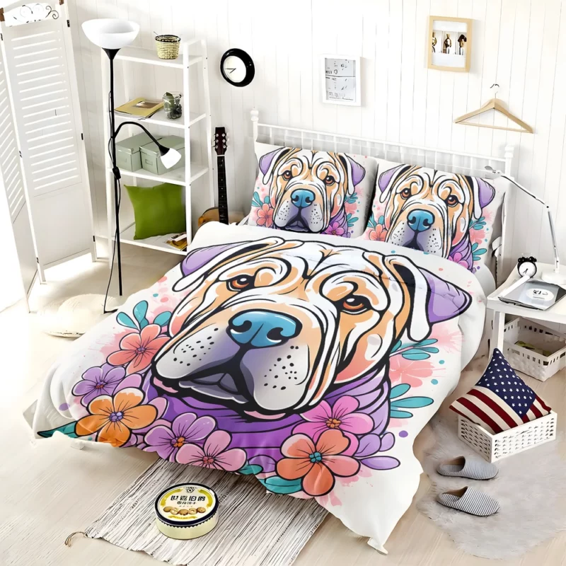 Chinese Shar-Pei Teen Spirit Lively Companion Bedding Set