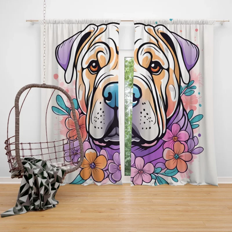 Chinese Shar-Pei Teen Spirit Lively Companion Curtain