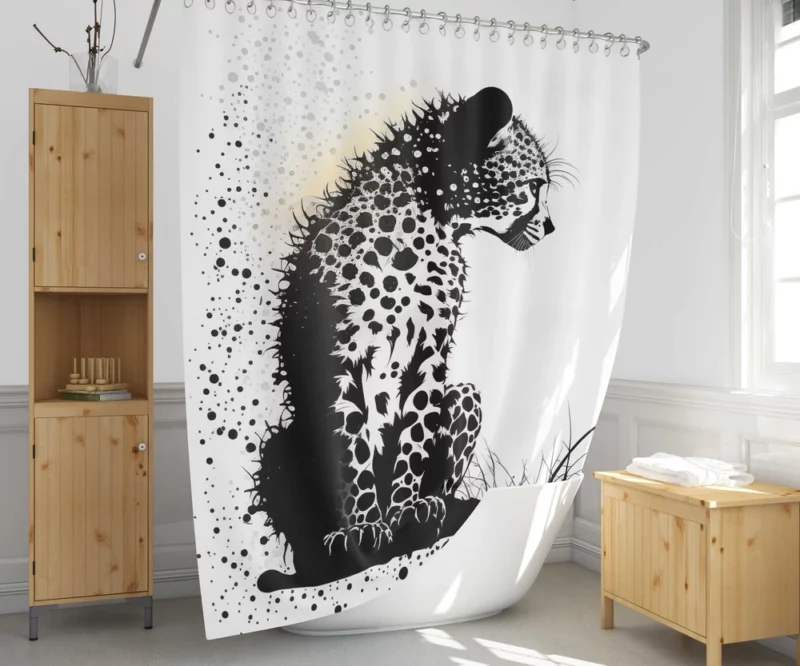 Close-Up of a Leopard Shower Curtain 1