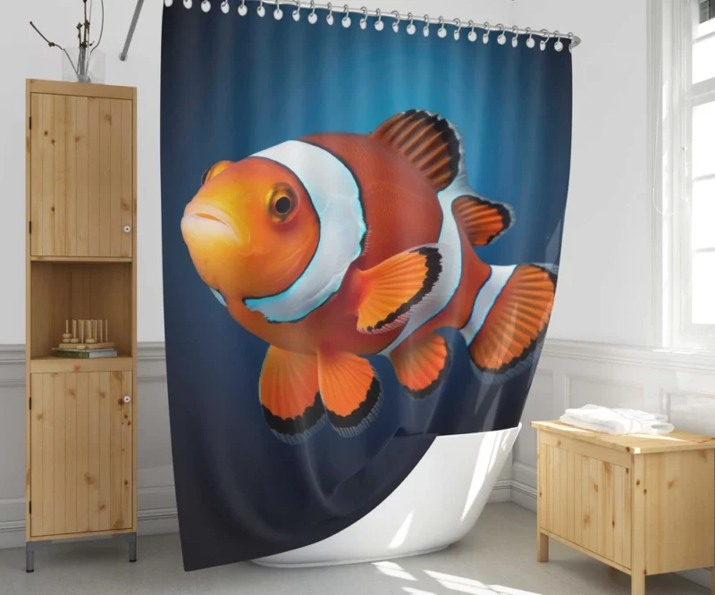 Clownfish AI Generated Shower Curtain 1