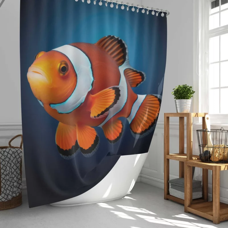 Clownfish AI Generated Shower Curtain