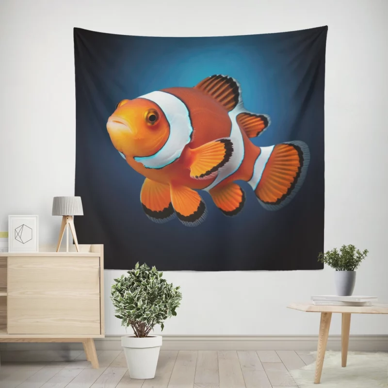 Clownfish AI Generated Wall Tapestry