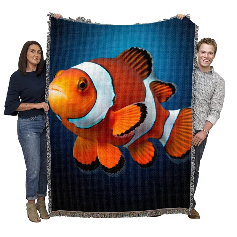 Clownfish AI Generated Woven Blanket