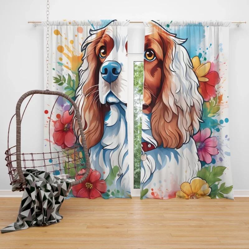 Clumber Spaniel Birthday Bond Teen Companion Curtain