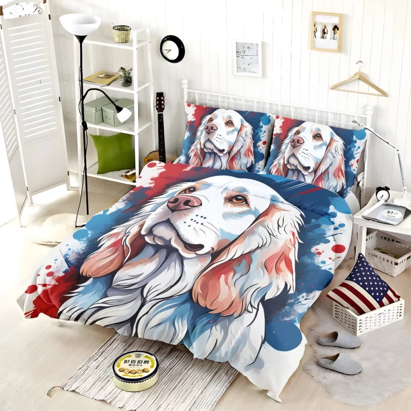 Clumber Spaniel Elegance Teen Stylish Companion Bedding Set