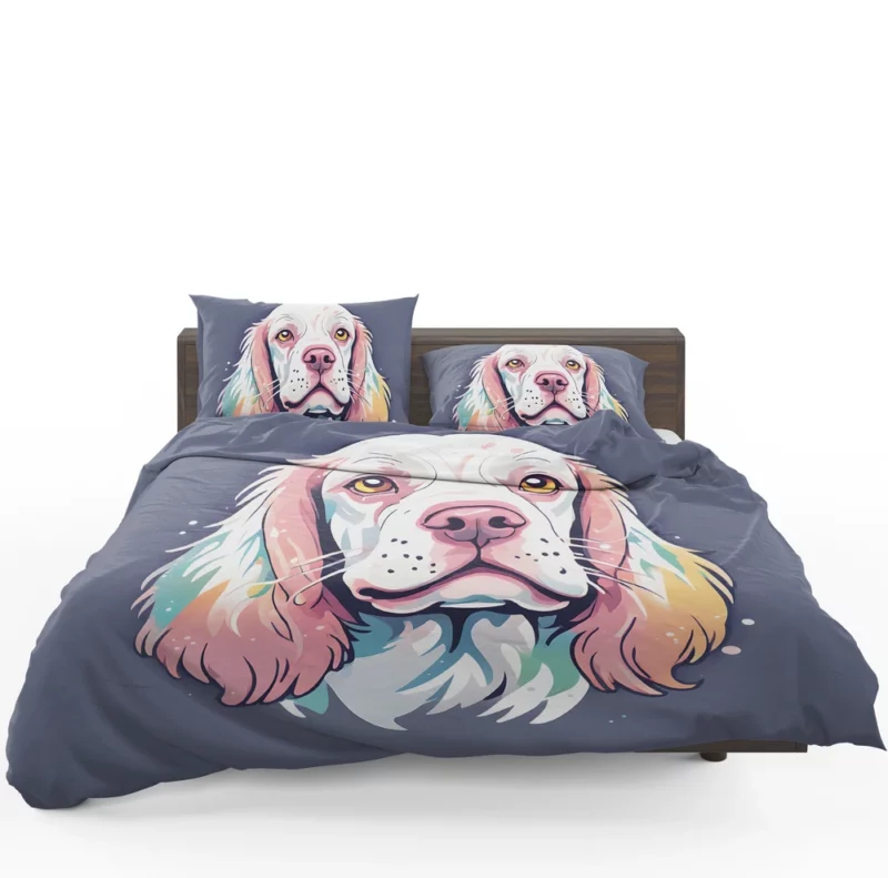 Clumber Spaniel Pup Teen Birthday Surprise Bedding Set 1