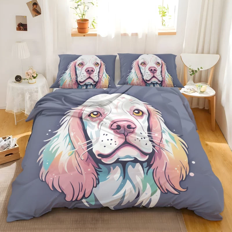 Clumber Spaniel Pup Teen Birthday Surprise Bedding Set 2