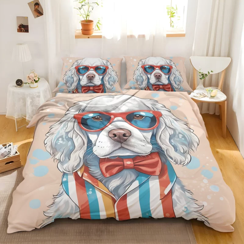 Clumber Spaniel Warmth Teen Present Delight Bedding Set 2