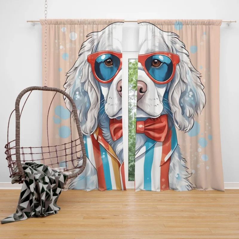 Clumber Spaniel Warmth Teen Present Delight Curtain