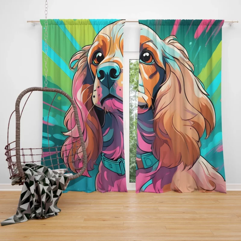 Cocker Spaniel Birthday Bond Teen Companion Curtain