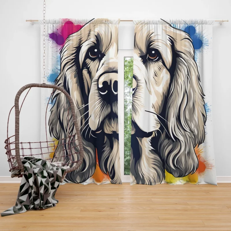 Cocker Spaniel Charm Teen Present Curtain