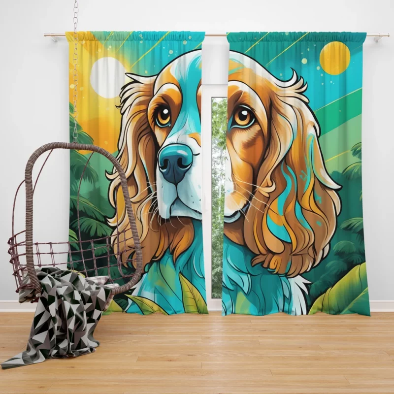 Cocker Spaniel Love Teen Heartfelt Gift Curtain