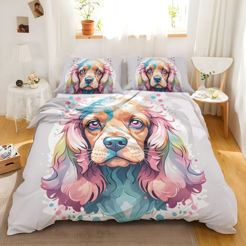 Cocker Spaniel Pup Teen Birthday Surprise Bedding Set 2