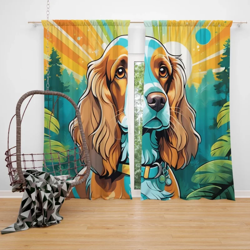 Cocker Spaniel Warmth Teen Present Delight Curtain