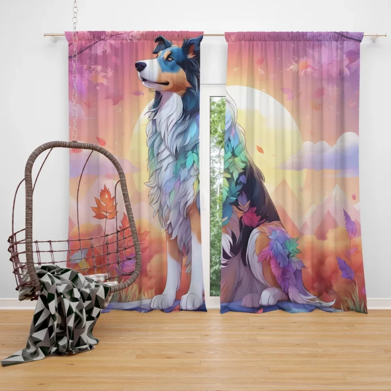 Collie Rough and Smooth Elegance Teen Present Joy Curtain