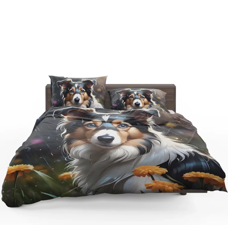 Collie Rough and Smooth Pup Teen Birthday Surprise Bedding Set 1