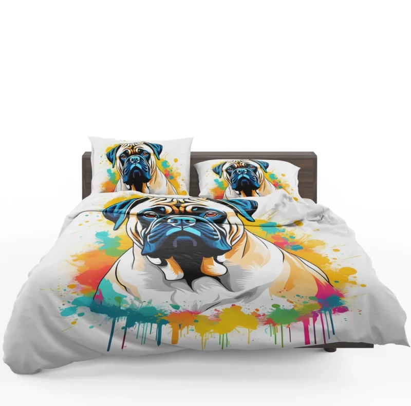 Commanding Bullmastiff Presence Canine Majesty Bedding Set 1