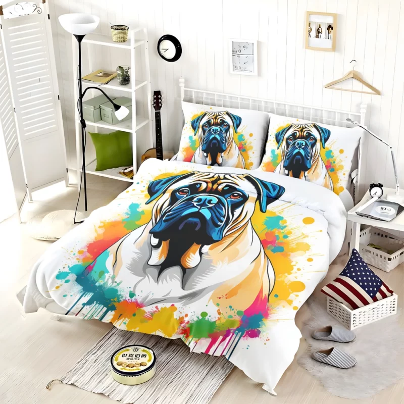 Commanding Bullmastiff Presence Canine Majesty Bedding Set