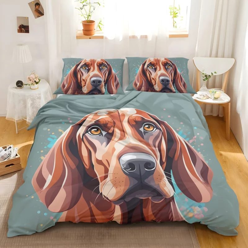 Coonhound Elegance Redbone Dog Bedding Set 2