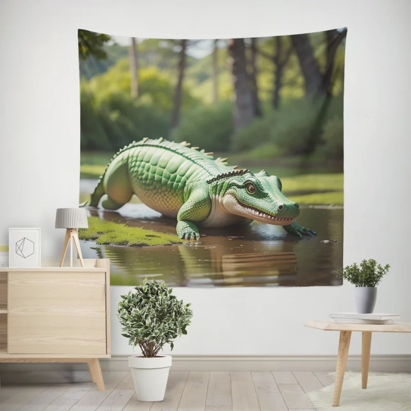 Crocodile Wallpaper Wall Tapestry