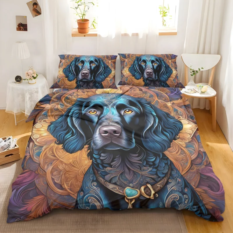 Curious American Water Spaniel Dog Inquisitiveness Bedding Set 2