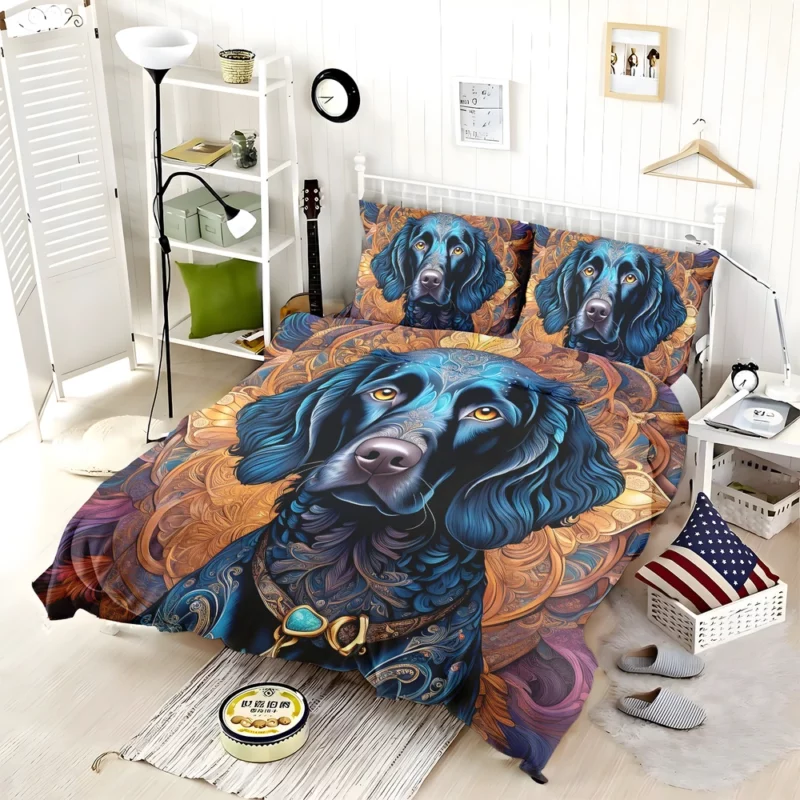 Curious American Water Spaniel Dog Inquisitiveness Bedding Set