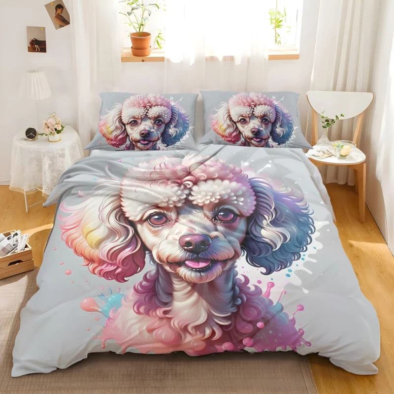 Curly Canine Charm Poodle Dog Bedding Set 2