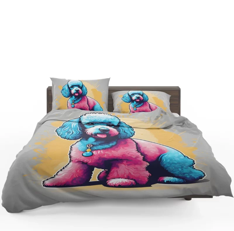 Curly Friend Poodle Dog Charm Bedding Set 1