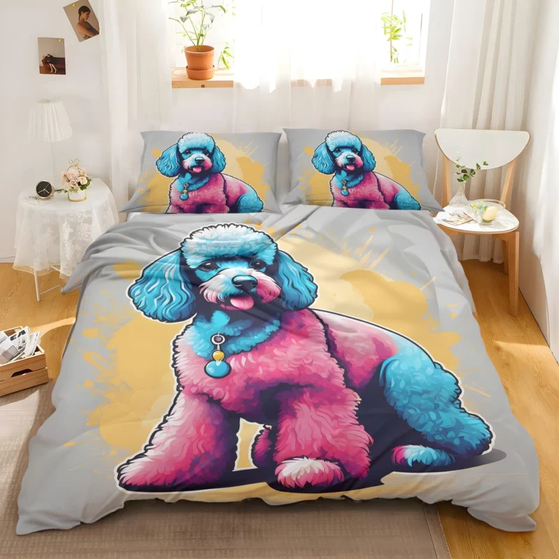 Curly Friend Poodle Dog Charm Bedding Set 2