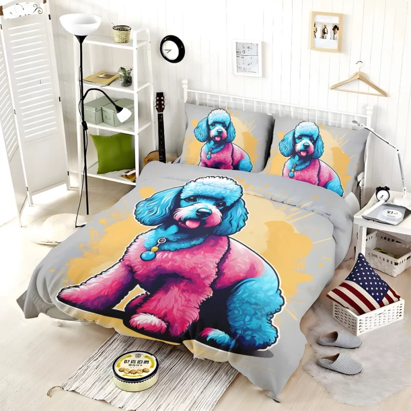 Curly Friend Poodle Dog Charm Bedding Set