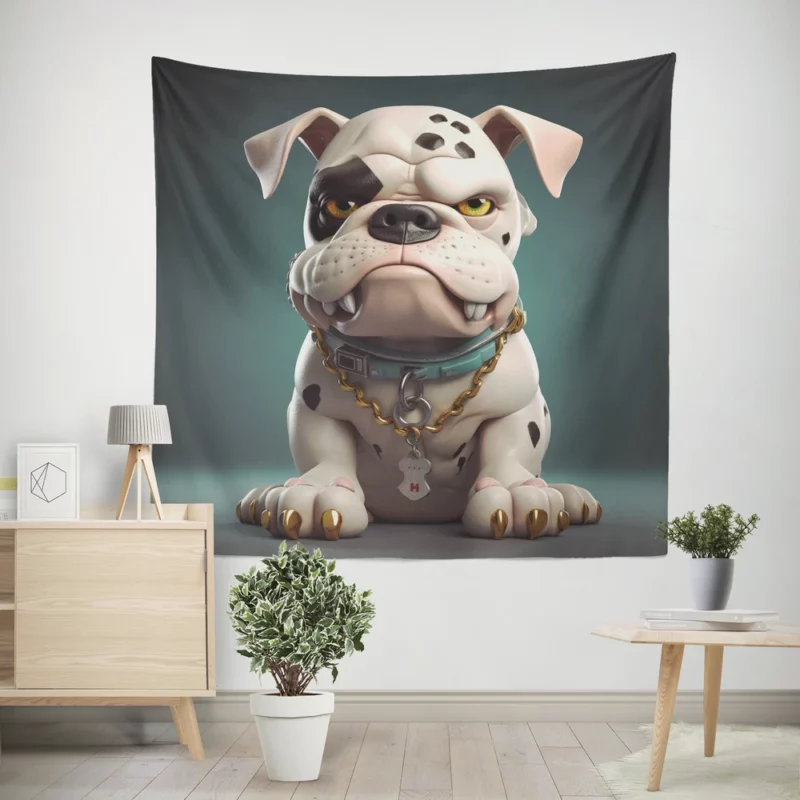 Cute Dalmatian Dog Studio Portrait Wall Tapestry