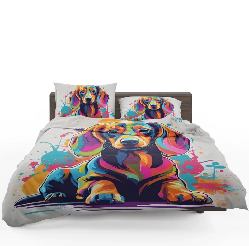 Dachshund Pup Teen Birthday Surprise Bedding Set 1