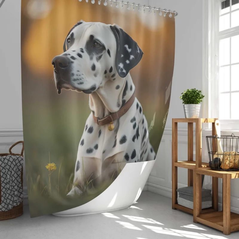 Dalmatian Dog AI Generation Shower Curtain