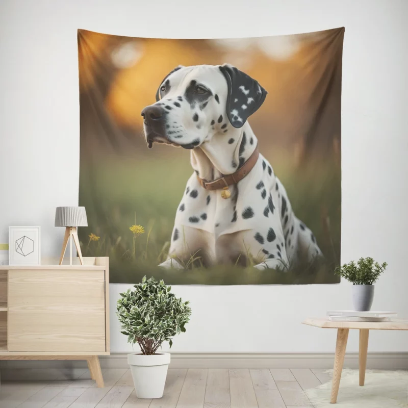 Dalmatian Dog AI Generation Wall Tapestry