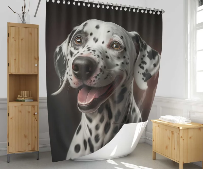 Dalmatian Dog Close-Up Shower Curtain 1