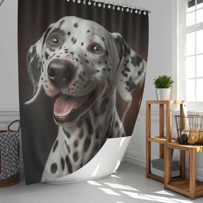 Dalmatian Dog Close-Up Shower Curtain