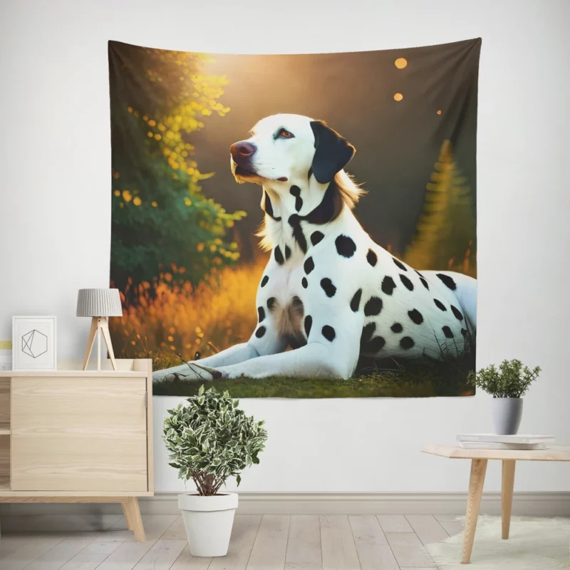 Dalmatian Dog in the Sunshine Wall Tapestry