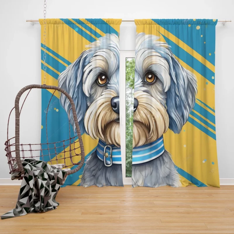 Dandie Dinmont Terrier Birthday Bond Teen Companion Curtain