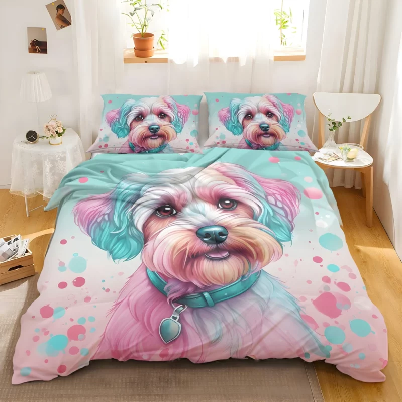 Dandie Dinmont Terrier Birthday Surprise Teen Delight Bedding Set 2