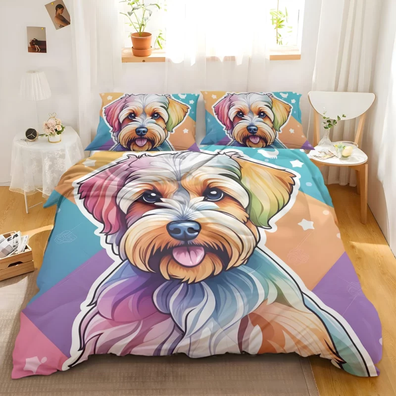 Dandie Dinmont Terrier Delight Teen Birthday Joy Bedding Set 2