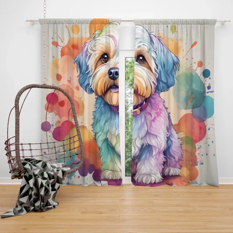 Dandie Dinmont Terrier Love Teen Heartfelt Gift Curtain