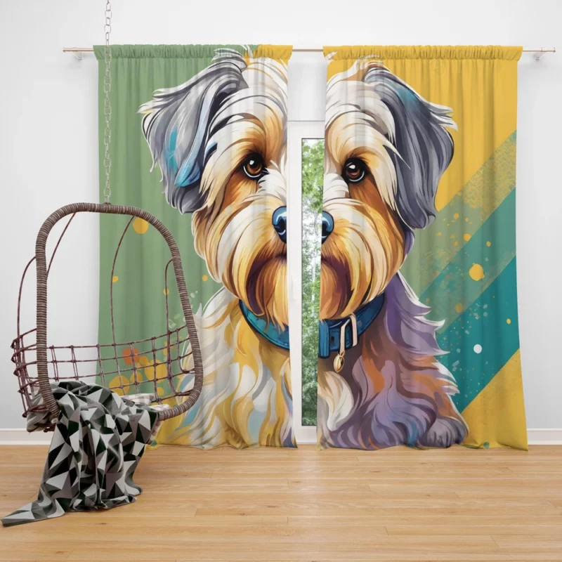 Dandie Dinmont Terrier Playful Charm Teen Joy Curtain