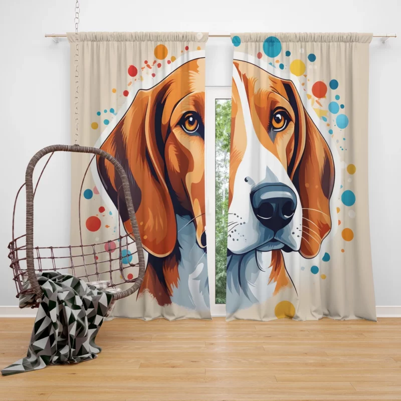 Dandie Dinmont Terrier Pup Teen Birthday Surprise Curtain