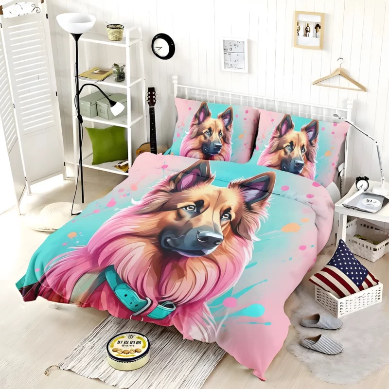 Dazzling Belgian Tervuren Dog Beauty Bedding Set